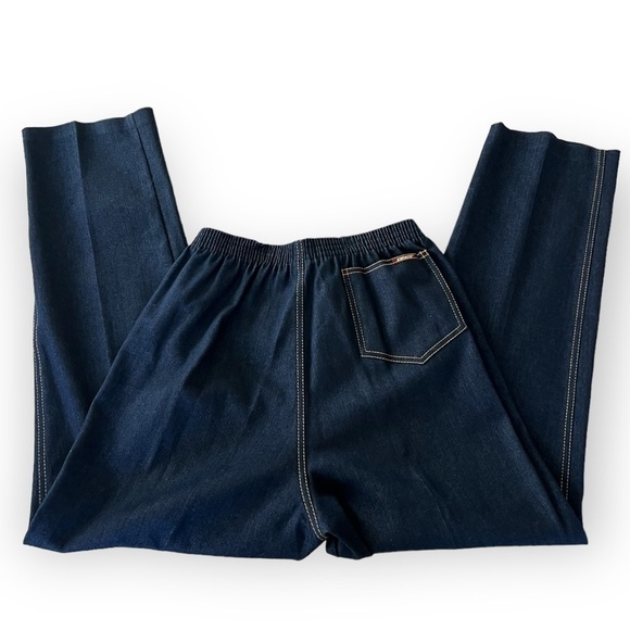 JORDACHE American Vintage 80’s High Elastic Waist Dark Wash Mom JeansSize 32 - Picture 3 of 10